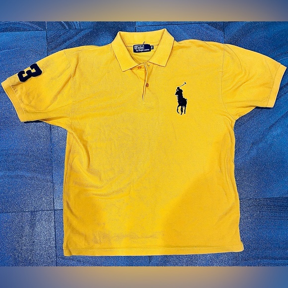 Ralph Lauren Other - Men’s Vintage Short Sleeve Polo Ralph Lauren Big Pony Yellow Size XXL